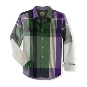 NWOT Ecko Bright Plaid Long Sleeve Button-Down Shirt Size Medium